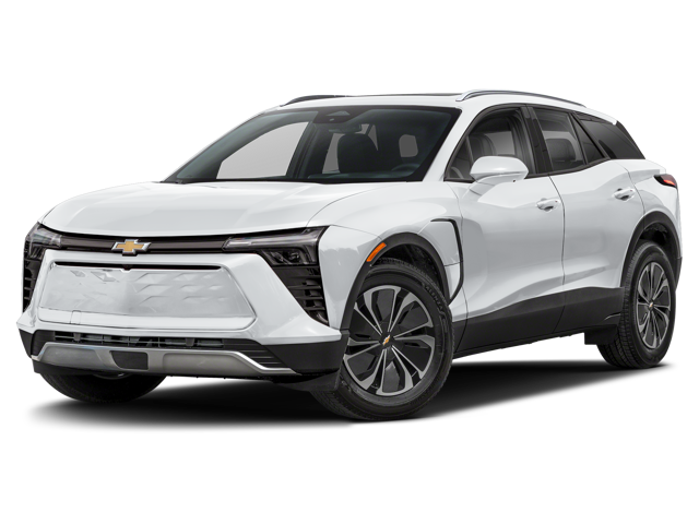 White 2025 Chevy Blazer EV angled left