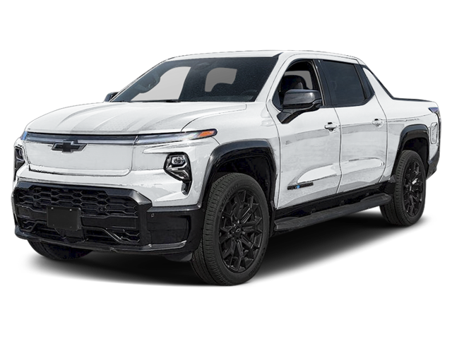 Black 2025 Chevy Silverado EV angled left