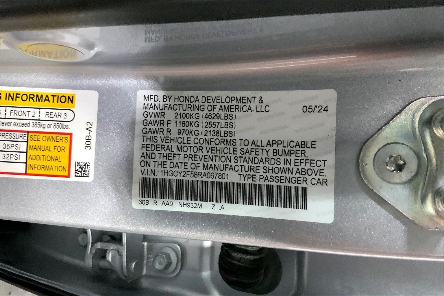 2024 Honda Accord Hybrid Sport