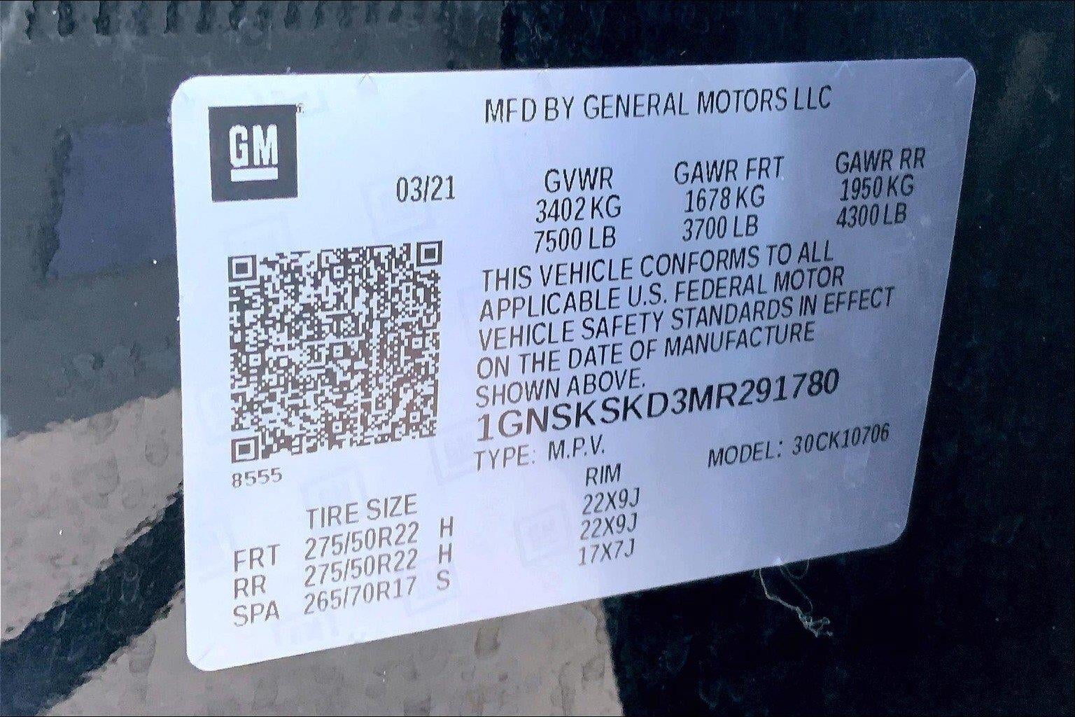 2021 Chevrolet Tahoe Premier