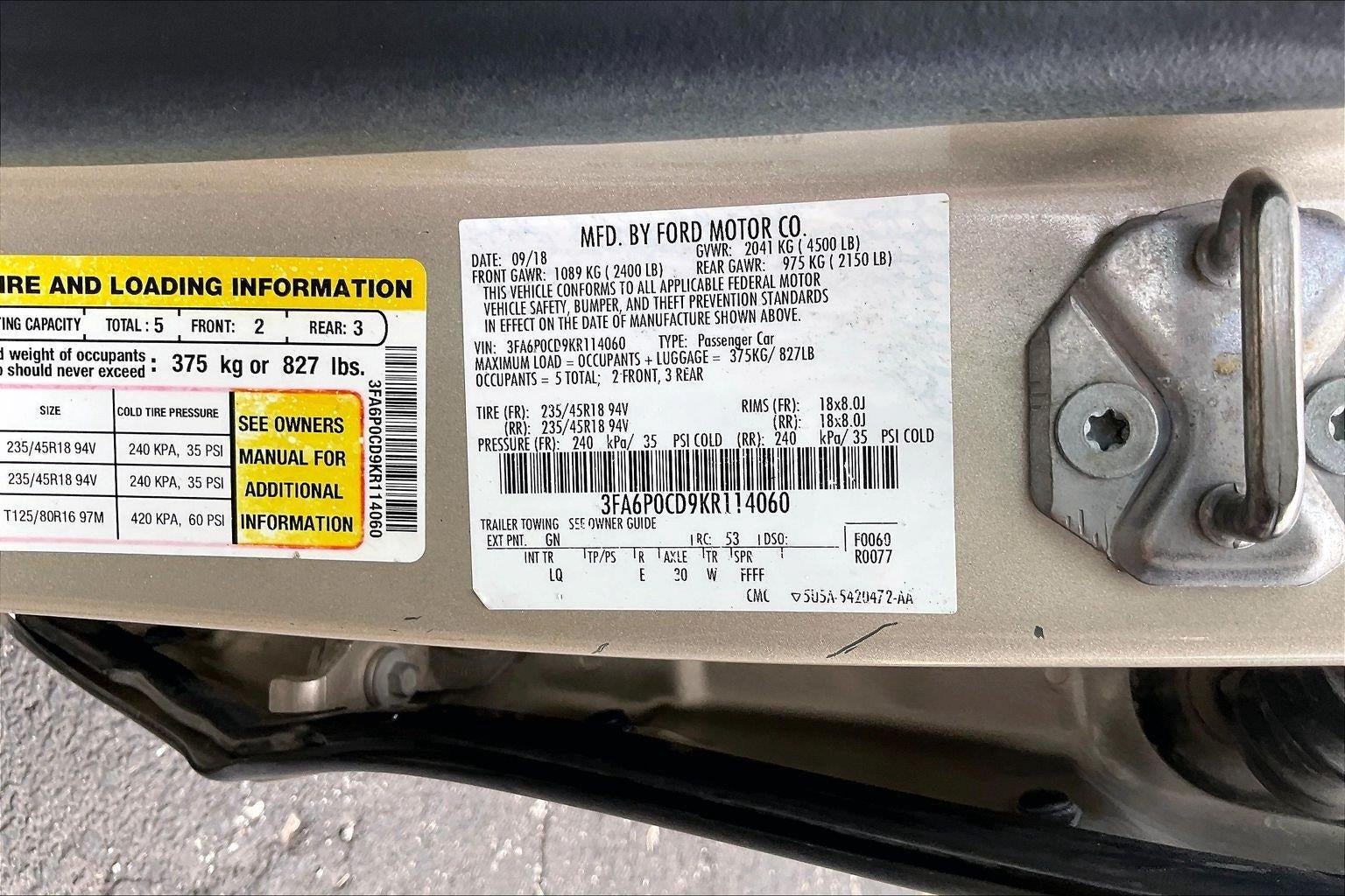 2019 Ford Fusion SEL