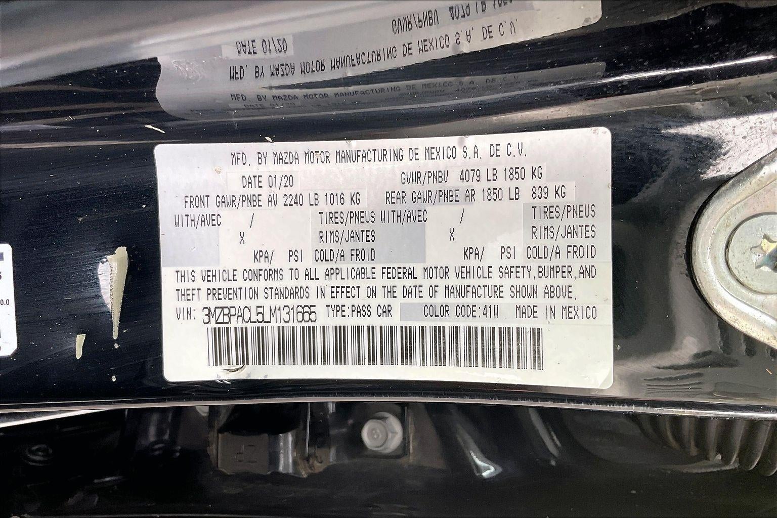 2020 Mazda Mazda3 Sedan Select Package