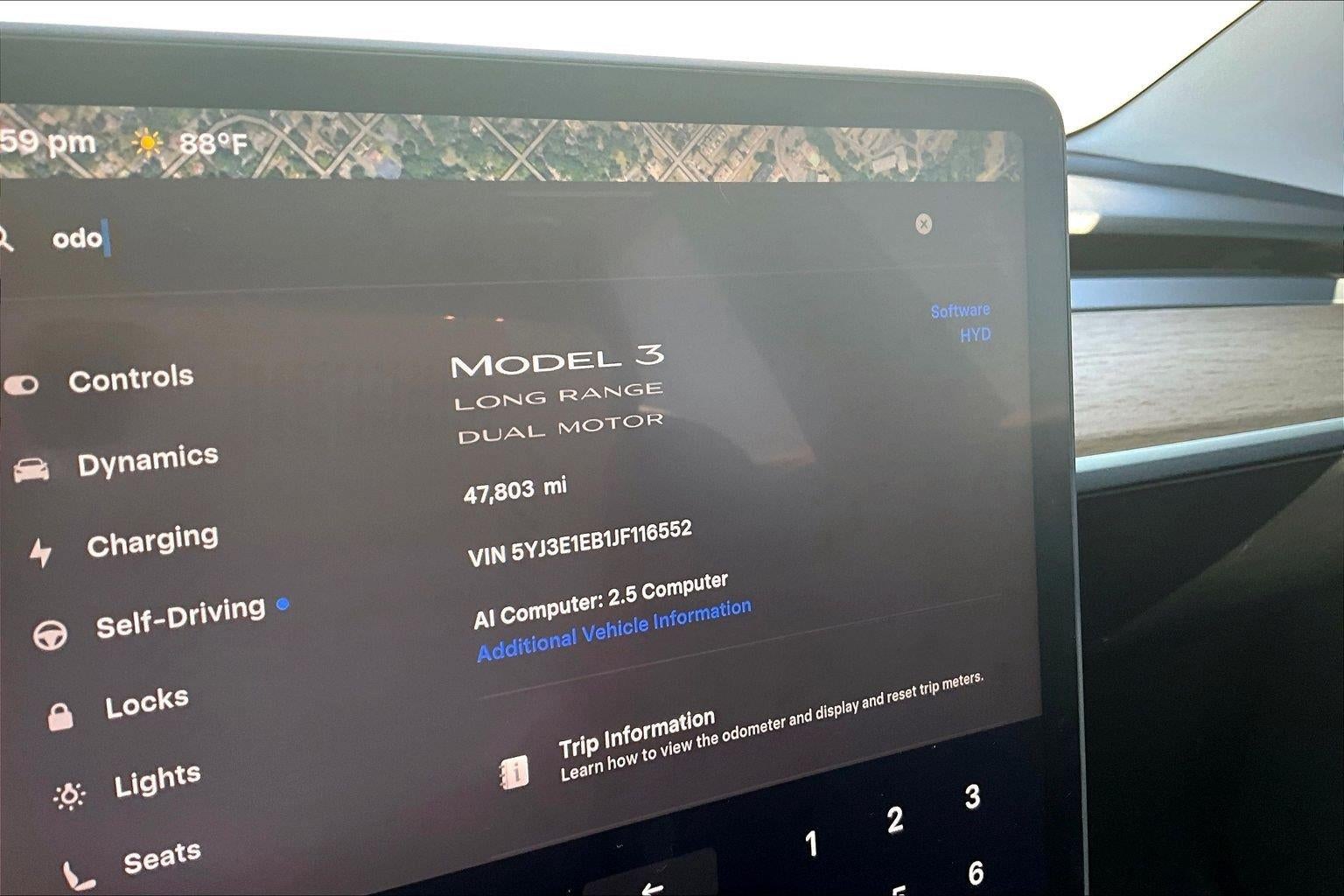 2018 Tesla Model 3 Long Range Battery