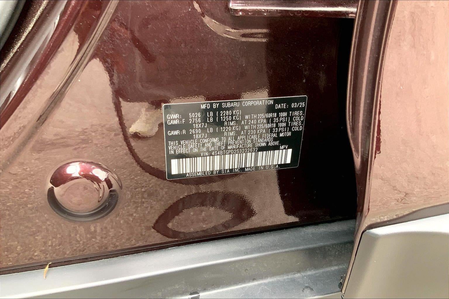 2025 Subaru Outback Touring XT