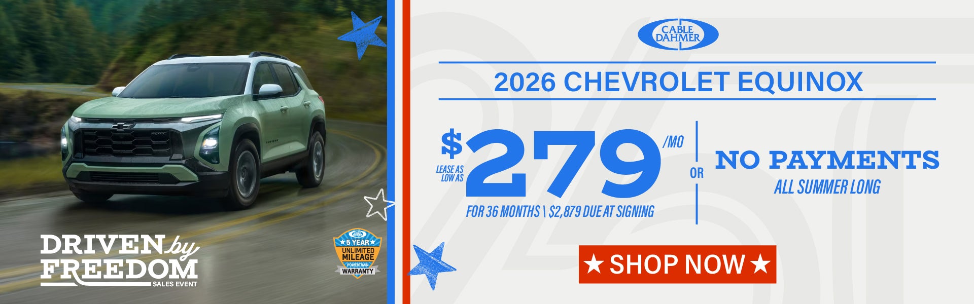 2026 Equinox lease as low as $279 a month